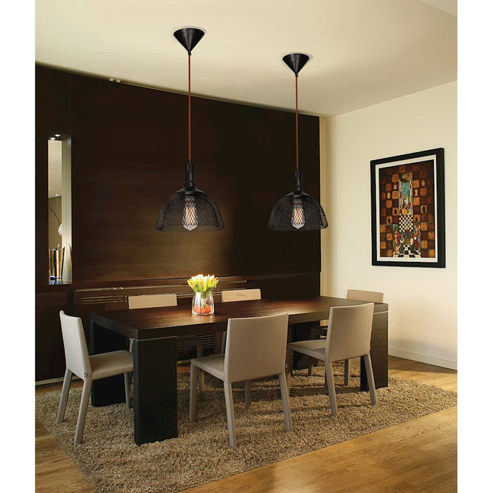 Eurofase Filo 1-Light Large Pendant, Chrome/Chrome
