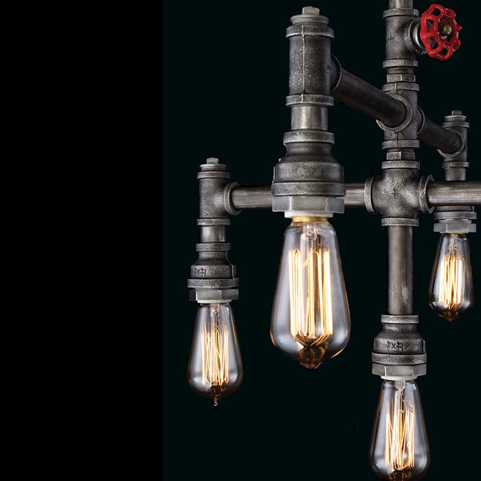 Eurofase Zinco Chandelier, Aged Silver