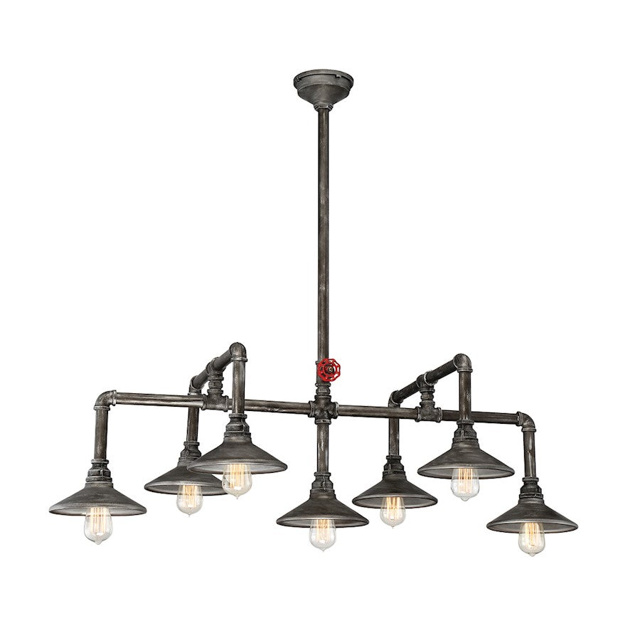 Eurofase Zinco Chandelier, Aged Silver
