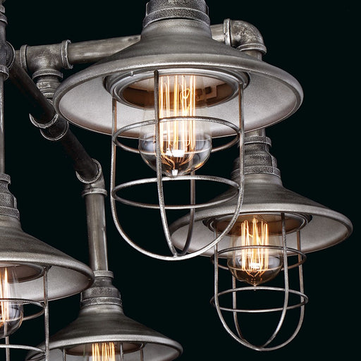 Eurofase Zinco Chandelier, Aged Silver