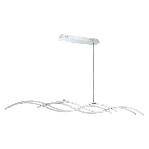 Eurofase Sly 4-Light LED Pendant, Silver/Frosted