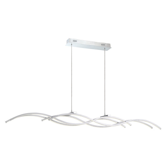 Eurofase Sly 4-Light LED Pendant, Silver/Frosted