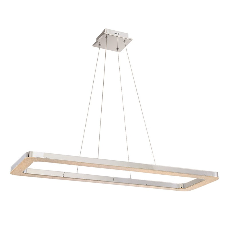 Eurofase Zatina LED Pendant, Chrome/Clear
