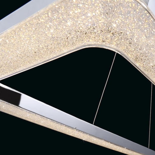 Eurofase Zatina LED Pendant, Chrome/Clear