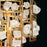 Eurofase Elrose 3-Light Chandelier, Gold Leaf/Gold/Stone