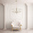 Eurofase Palmisano 3-Light Chandelier, Antique Silver Leaf/Clear