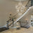Eurofase Palmisano 3-Light Chandelier, Antique Silver Leaf/Clear