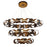 Eurofase Banderia Three-Tier LED Chandelier, Bronze/Bronze/Gold