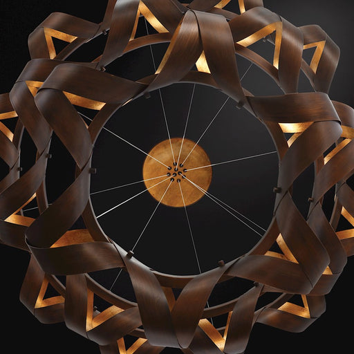 Eurofase Banderia Three-Tier LED Chandelier, Bronze/Bronze/Gold