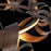 Eurofase Banderia Three-Tier LED Chandelier, Bronze/Bronze/Gold