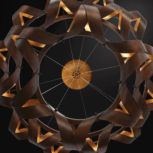 Eurofase Banderia 1-Light LED Pendant, Bronze/Bronze/Gold