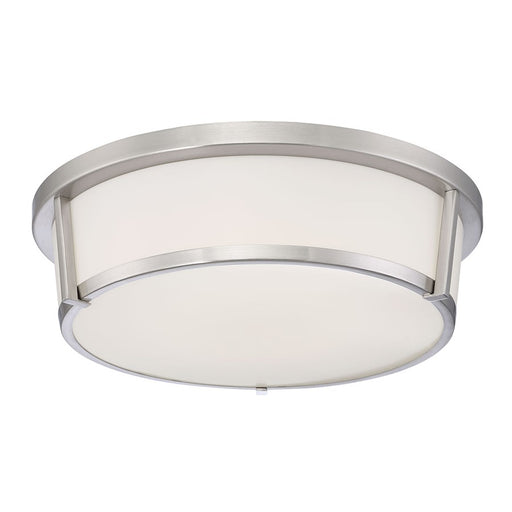 Eurofase Java 1-Light LED Flushmount, Satin Nickel/White