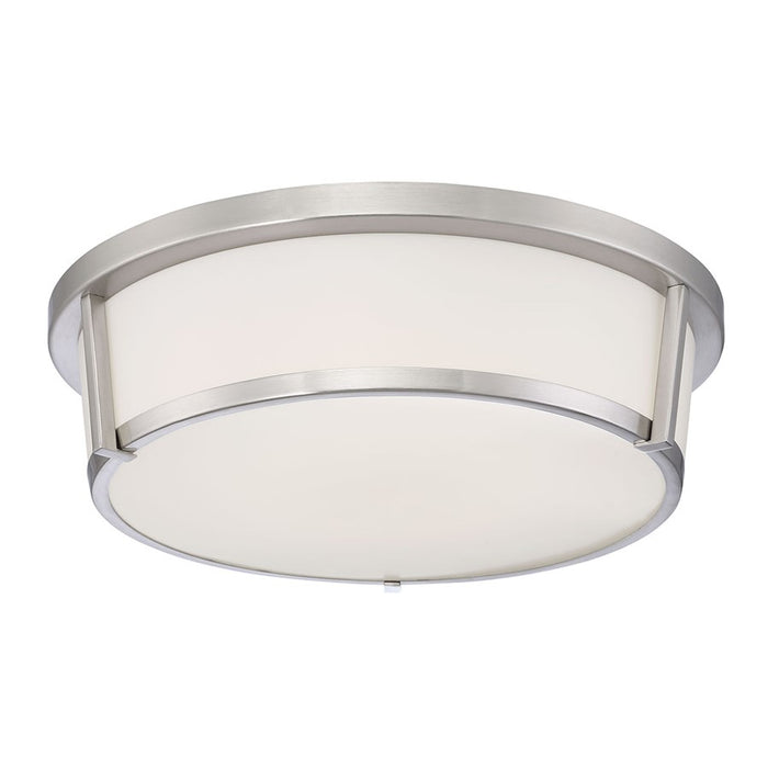 Eurofase Java 1-Light LED Flushmount, Satin Nickel/White