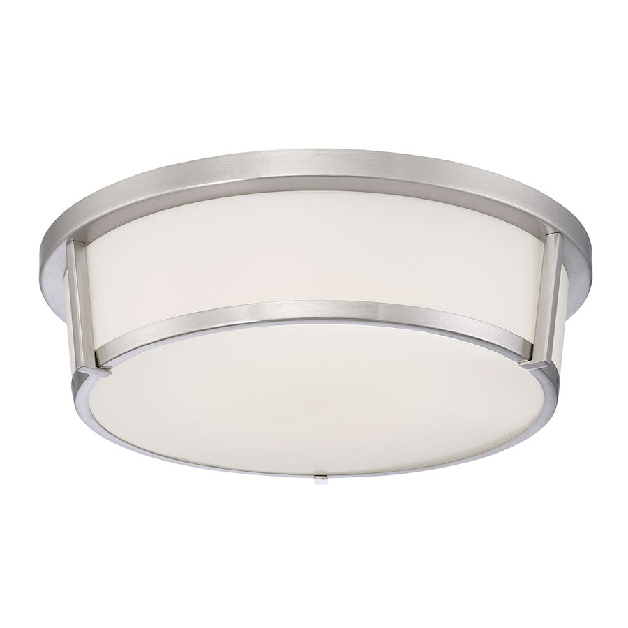 Eurofase Java 1-Light LED Flushmount, Satin Nickel/White