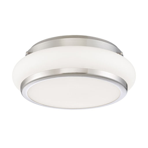 Eurofase Muir 1-Light LED Flushmount, Satin Nickel/Opal White