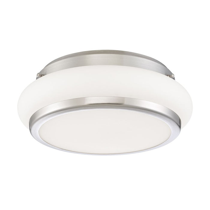Eurofase Muir 1-Light LED Flushmount, Satin Nickel/Opal White