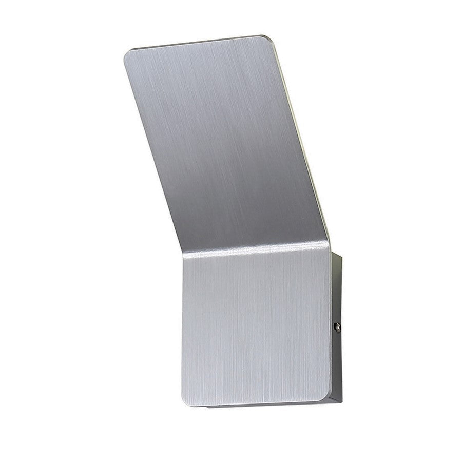 Eurofase Delroy 1-Light LED Wall Sconce, Aluminum/Frosted