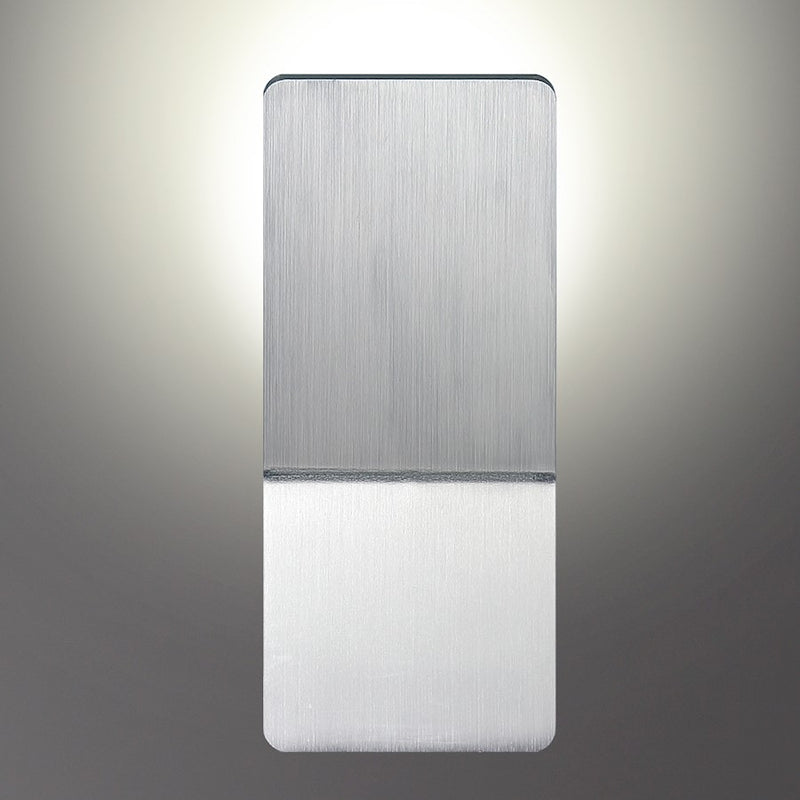 Eurofase Delroy 1-Light LED Wall Sconce, Aluminum/Frosted