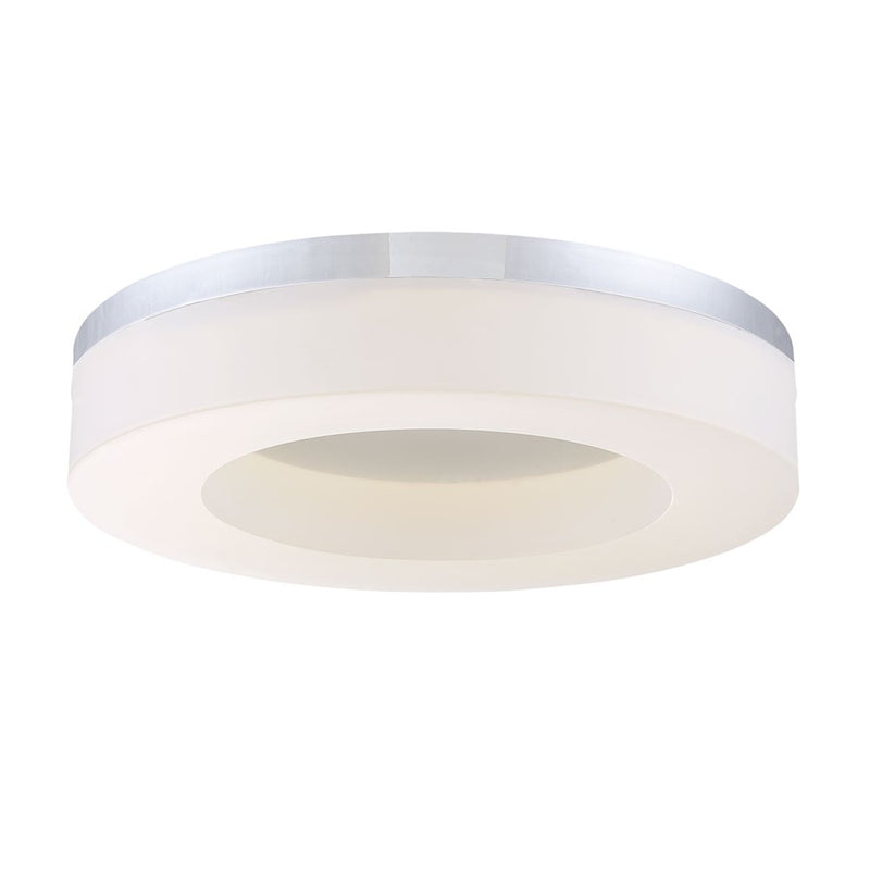 Eurofase Abell 1-Light LED Flushmount, Chrome/White