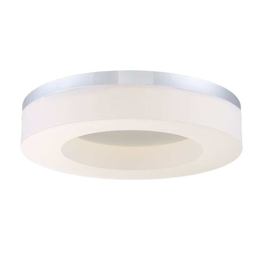 Eurofase Abell 1-Light LED Flushmount, Chrome/White