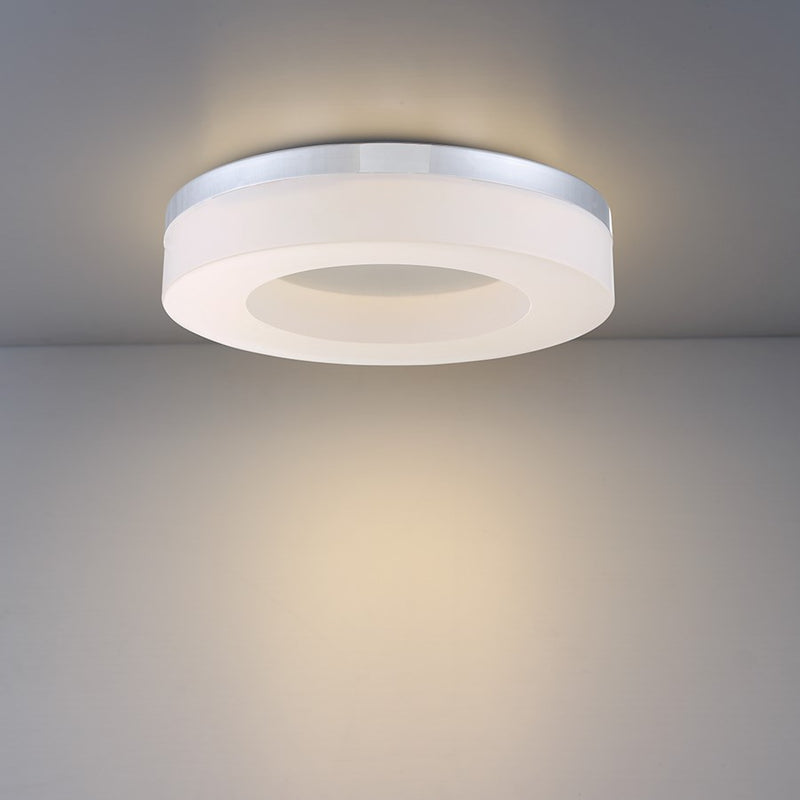 Eurofase Abell 1-Light LED Flushmount, Chrome/White