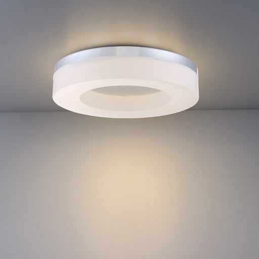 Eurofase Abell 1-Light LED Flushmount, Chrome/White