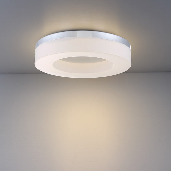 Eurofase Abell 1-Light LED Flushmount, Chrome/White