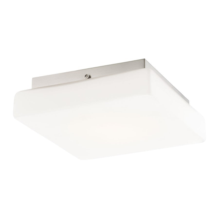 Eurofase Monti 1-Light Large LED Flushmount, Satin Nickel/Opal White