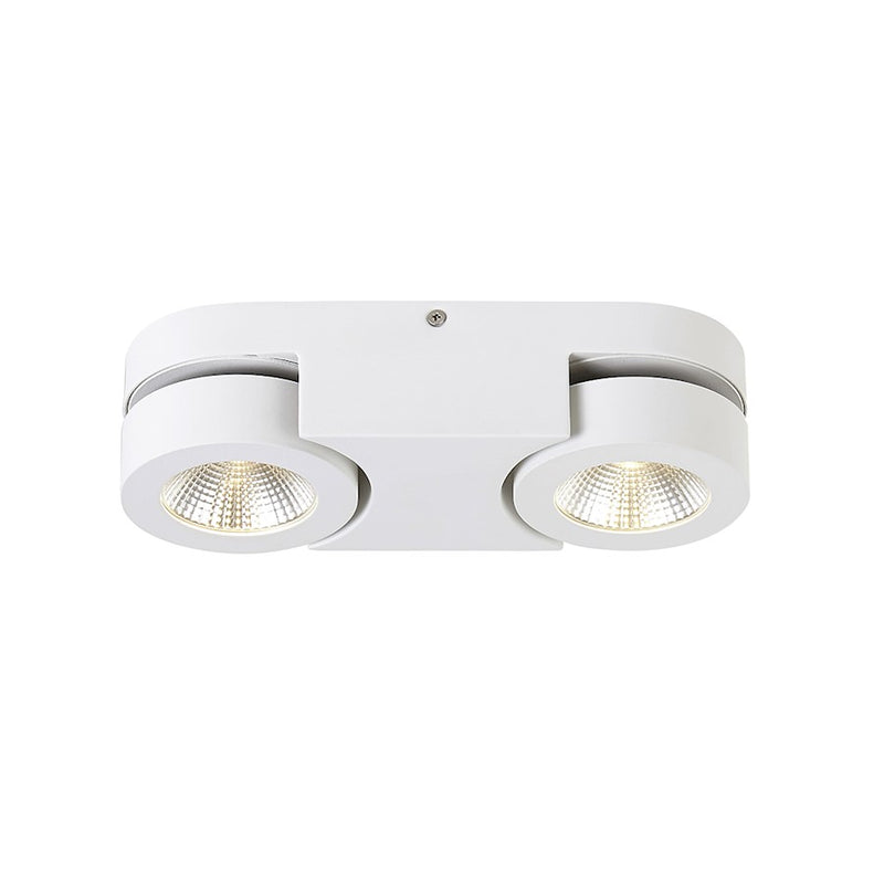 Eurofase Acura 2-Light Flushmount, White/White