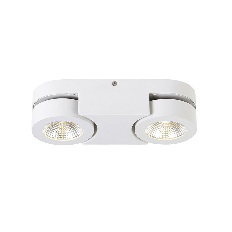 Eurofase Acura 2-Light Flushmount, White/White