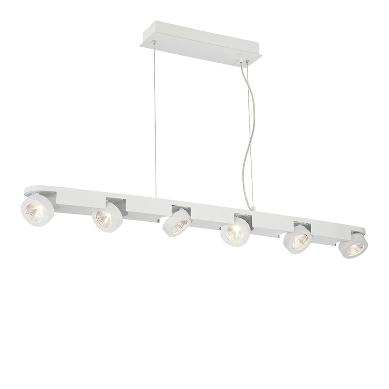 Eurofase Acura 6-Light Pendant, White/White