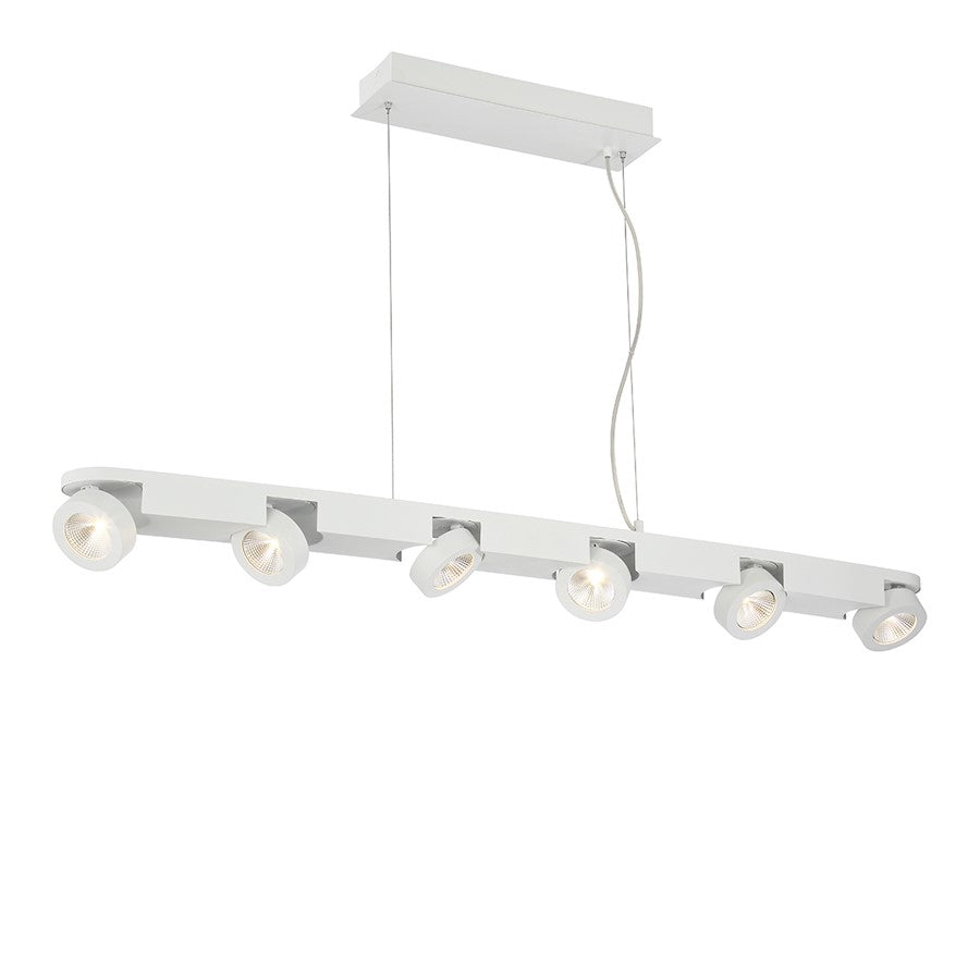 Eurofase Acura 6-Light Pendant, White/White