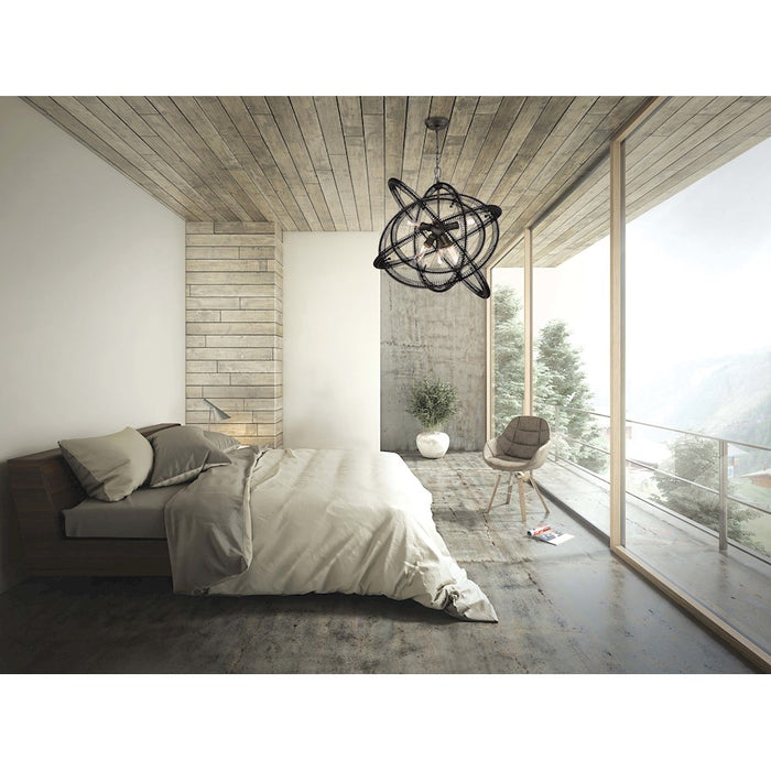 Eurofase Orbita Chandelier, Vintage Bronze