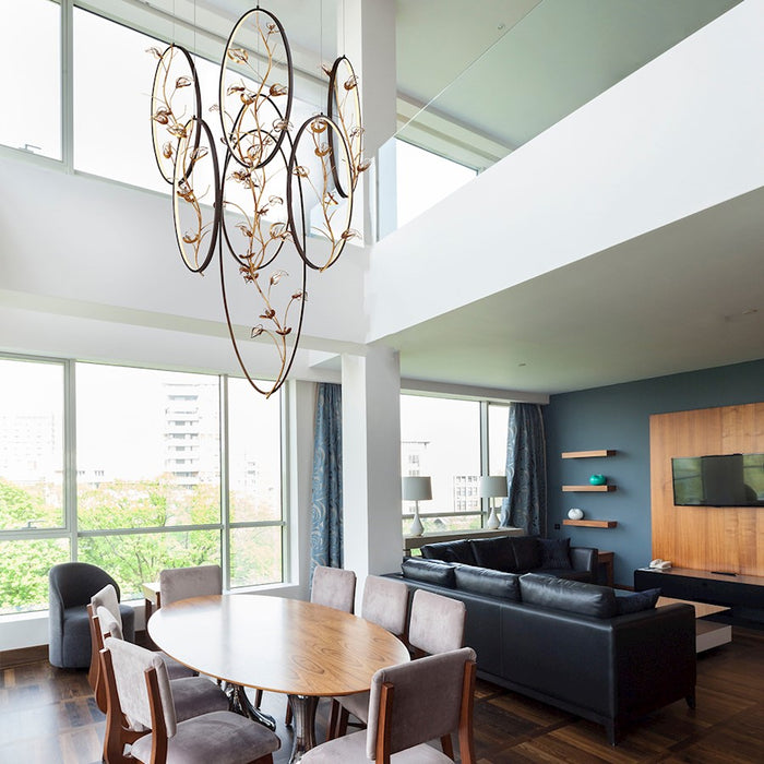 Eurofase Peralta LED Pendant, Bronze/Gold