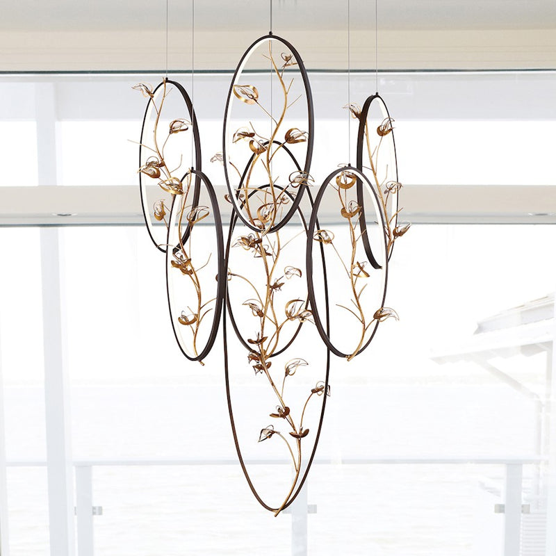 Eurofase Peralta LED Pendant, Bronze/Gold