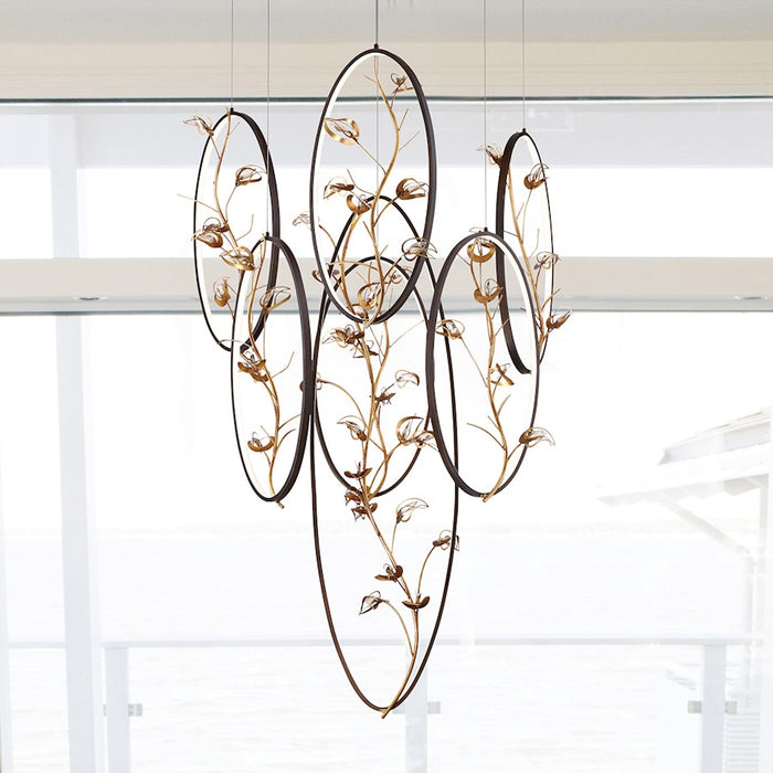 Eurofase Peralta LED Pendant, Bronze/Gold