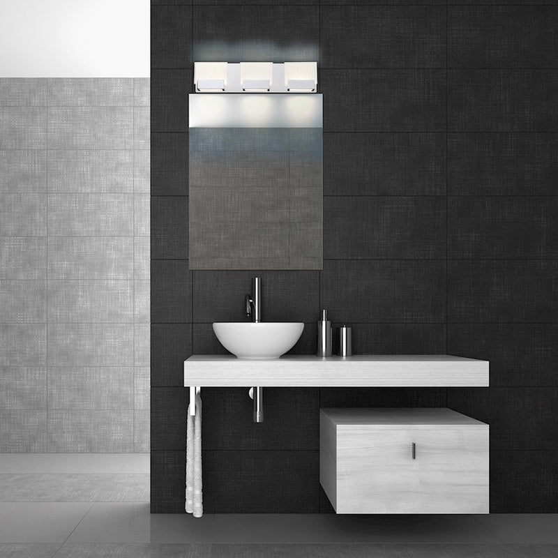 Eurofase Sonic LED Bathbar, Chrome/Clear