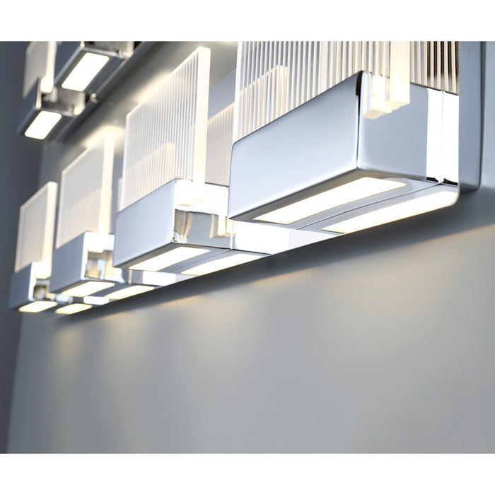 Eurofase Sonic LED Bathbar, Chrome/Clear