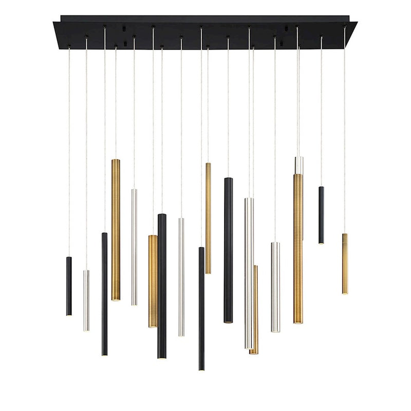 Eurofase Santana 18-Light Linear LED Chandelier, Multi Color