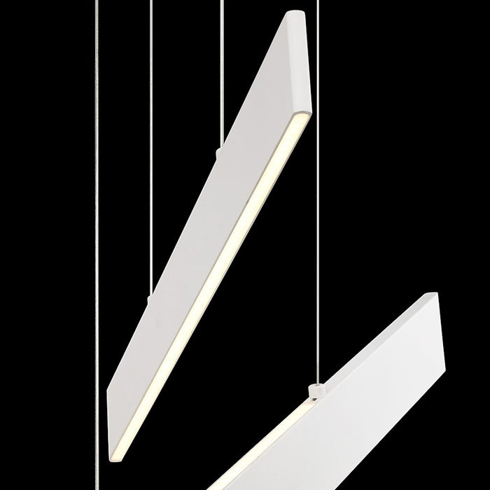 Eurofase Rogers Up & Down Large LED Pendant, White/Frosted