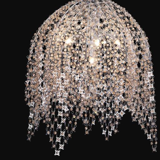 Eurofase Danza 1-Light Pendant, Chrome/Cognac