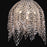 Eurofase Danza 6-Light Chandelier, Chrome/Cognac