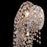 Eurofase Danza 10-Light Oval Chandelier, Chrome/Cognac