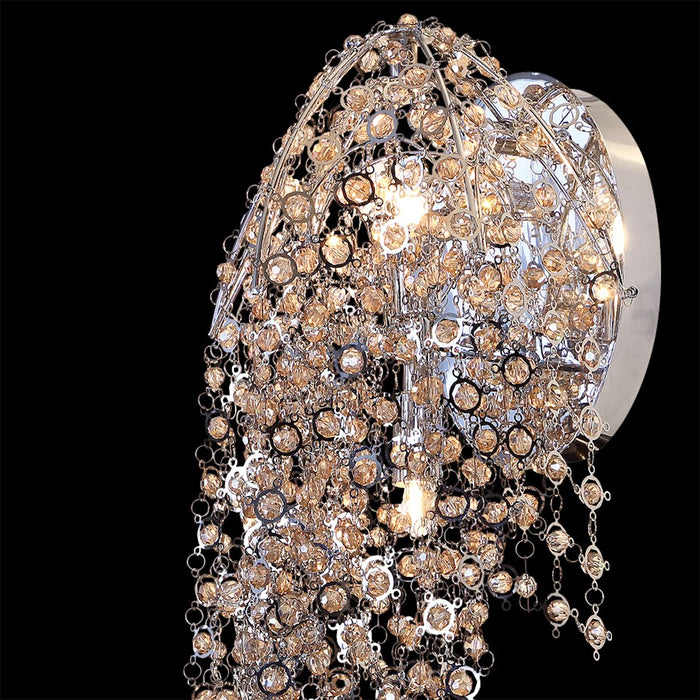 Eurofase Danza 10-Light Oval Chandelier, Chrome/Cognac