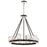 Eurofase Barile 8-Light Linear Chandelier, Chrome/Black/Clear