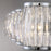 Eurofase Barile 8-Light Linear Chandelier, Chrome/Black/Clear