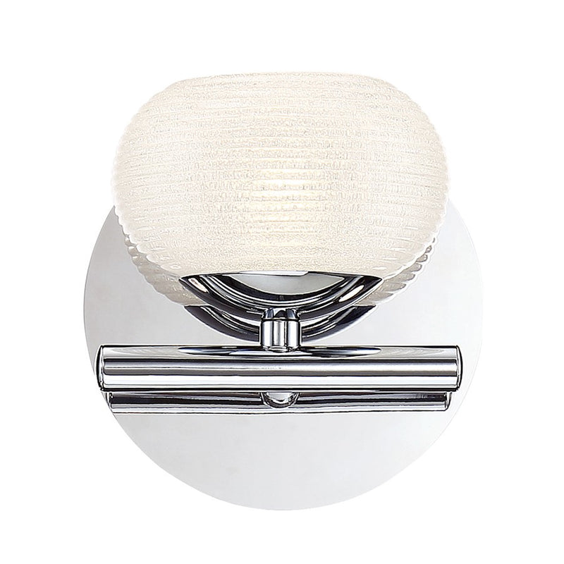 Eurofase Marche 1-Light LED Wall Sconce, Chrome/Frosted