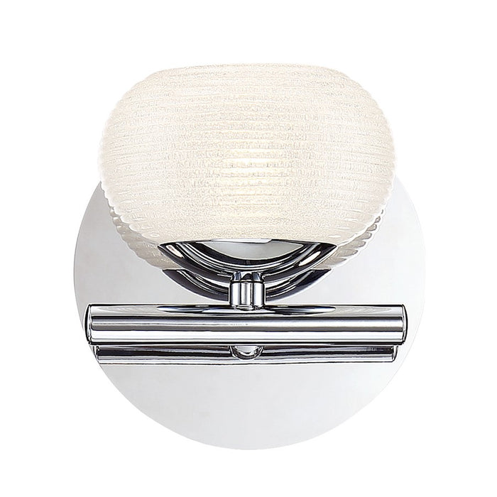 Eurofase Marche 1-Light LED Wall Sconce, Chrome/Frosted
