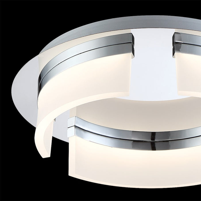 Eurofase Bria LED Flushmount, Chrome/Opal White
