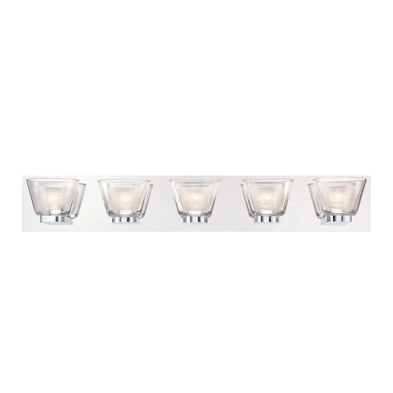 Eurofase Trent LED Bathbar, Chrome/Frosted/Clear